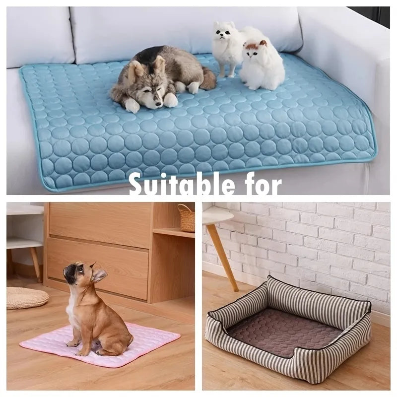 Dog Cooling Mat Summer Pet Cold Bed Extra Large For Small Big Dogs Pet Accessories Cat Durable Blanket Sofa Cat Ice Pad Blanket AnniePaw Wear