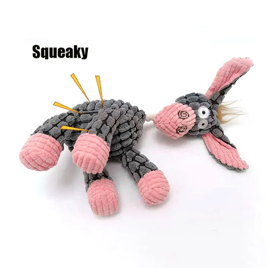 Easter Donkey Shape Squeaky Chew Toy for Dogs Corduroy Anniepaw AnniePaw Wear