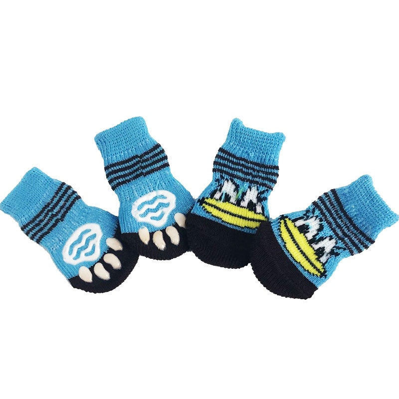 AnniePaw 4 Pcs Warm Puppy Socks - Soft Anti-Slip Cartoon Design AnniePaw Wear