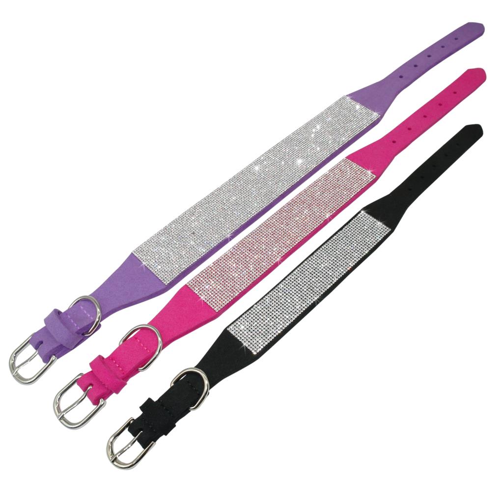 Anniepaw Bling Rhinestone Dog Cat Collars Leather Pet Puppy Kitten Collar Walk Leash Lead For Small Medium Dogs Cats Chihuahua Pug Yorkie AnniePaw Wear