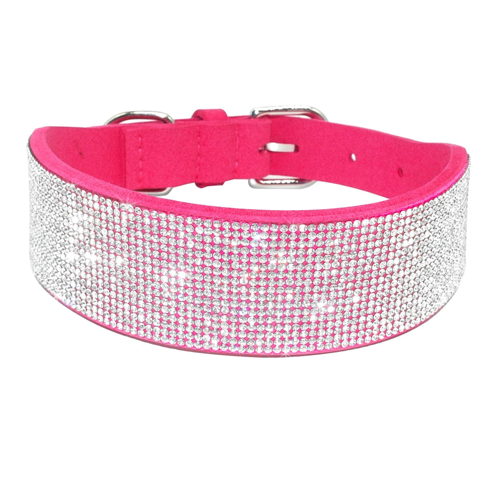 Anniepaw Bling Rhinestone Dog Cat Collars Leather Pet Puppy Kitten Collar Walk Leash Lead For Small Medium Dogs Cats Chihuahua Pug Yorkie AnniePaw Wear