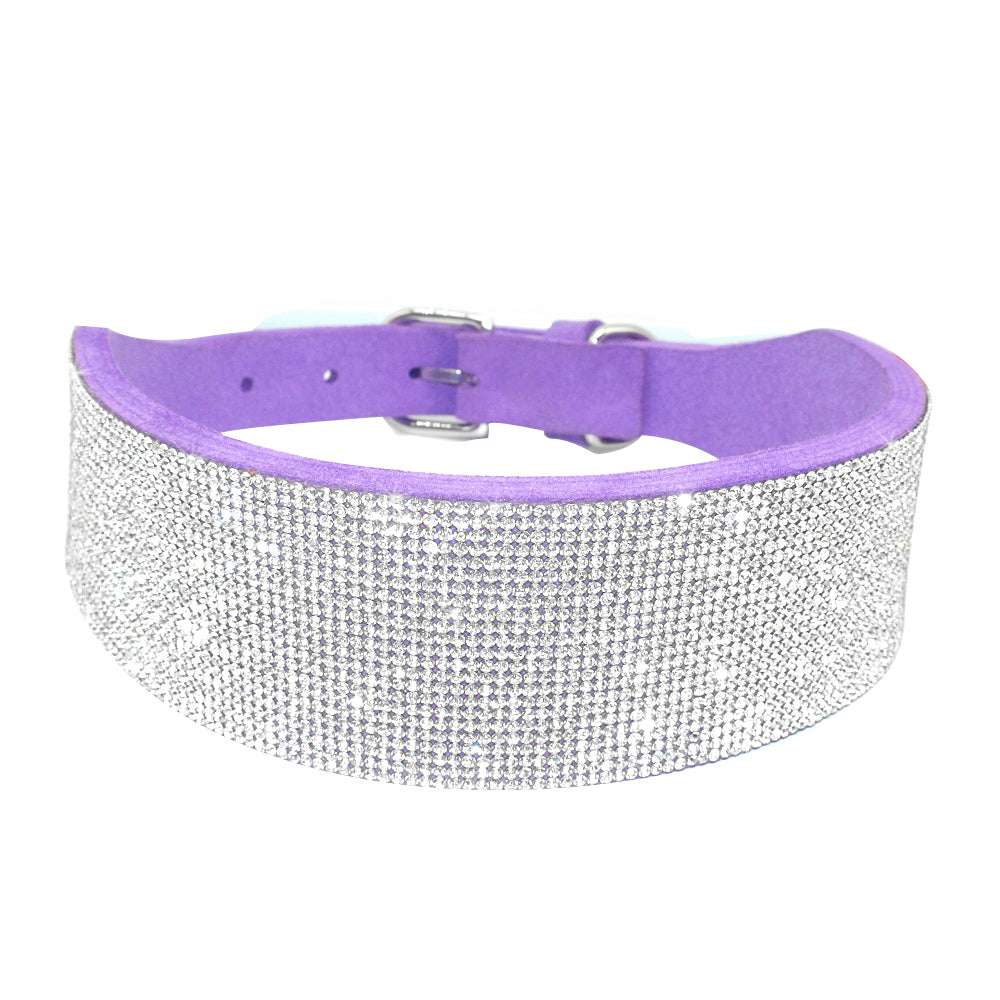 Anniepaw Bling Rhinestone Dog Cat Collars Leather Pet Puppy Kitten Collar Walk Leash Lead For Small Medium Dogs Cats Chihuahua Pug Yorkie AnniePaw Wear