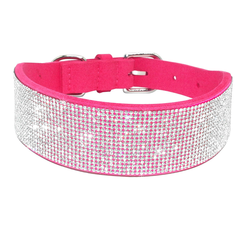 Anniepaw Bling Rhinestone Dog Cat Collars Leather Pet Puppy Kitten Collar Walk Leash Lead For Small Medium Dogs Cats Chihuahua Pug Yorkie AnniePaw Wear
