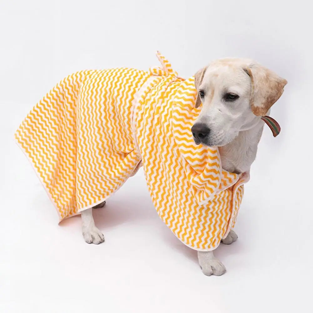 Anniepaw Soft Striped Pet Towel with Embroidery AnniePaw Wear