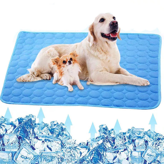 Summer Pet Cooling Mat Breathable Ice Blanket for Dogs Cats Pets Sleep Cold Bed Washable Ice Silk Pads Cushion Pet Accessories AnniePaw Wear