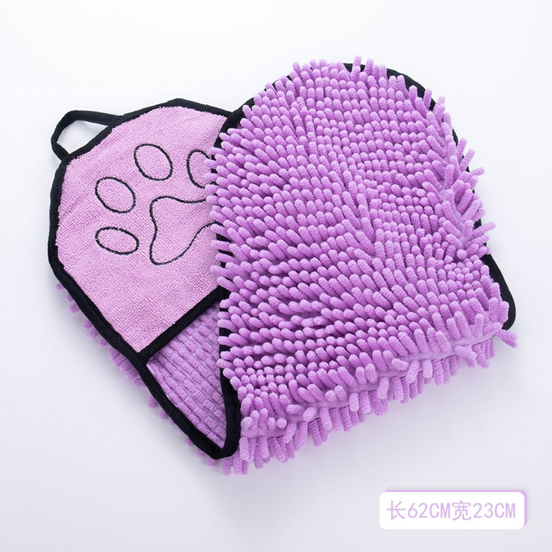 Anniepaw Dog Towel Quick Dry Towel Bath Robe Soft Fiber Absorbent Cleaning Washcloth Dog Accessories AnniePaw Wear