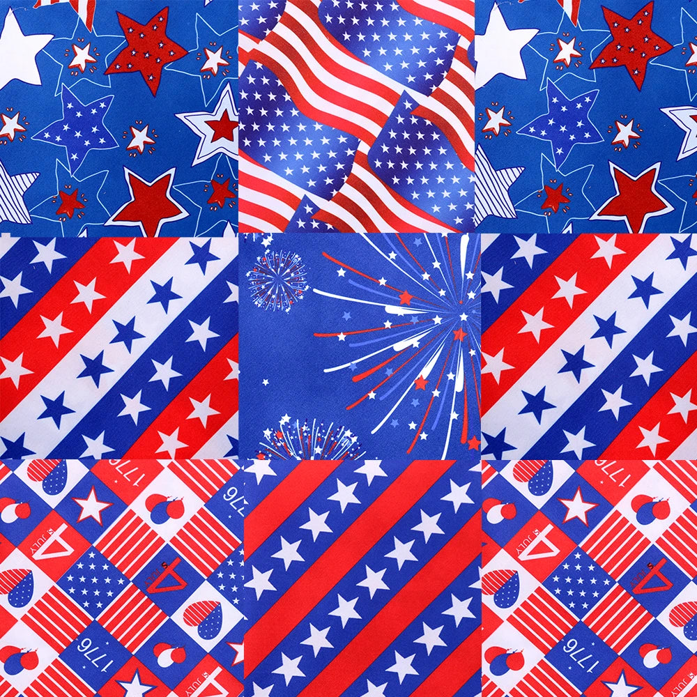 50pcs Fouth of July Dog Bandanas Pet Accessories Small Dog Cat Bandana Scarf Dogs Bandana Dog Supplies American Independence Day AnniePaw Wear