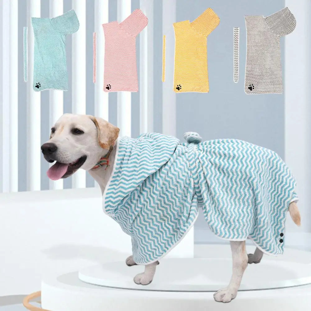 Anniepaw Soft Striped Pet Towel with Embroidery AnniePaw Wear