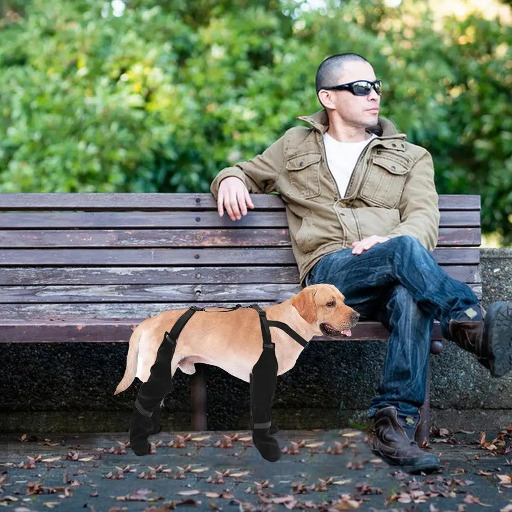 Reflective Dog Suspender Boots - Non-Slip Adjustable Walking Shoes AnniePaw Wear