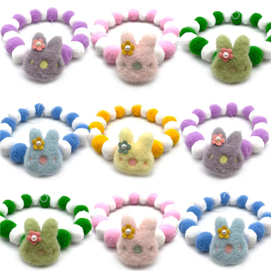 AnniePaw 12Pcs Easter Dog Bowties Hair Ball Rabbit Neckties AnniePaw Wear