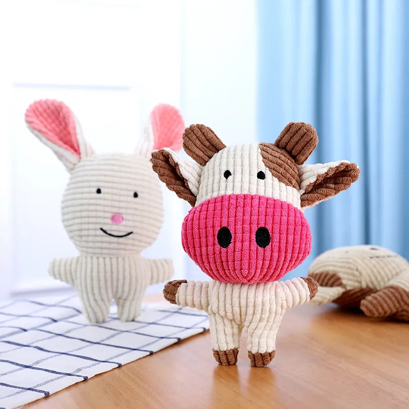 Easter Donkey Shape Squeaky Chew Toy for Dogs Corduroy Anniepaw AnniePaw Wear