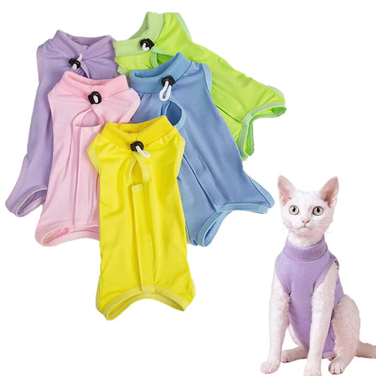 AnniePaw Cat Weaning Suit Anti-Licking Soft Recovery Jumpsuit