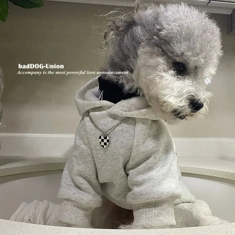 Anniepaw Letter Hoodie Fashion Cotton Pet Clothing for Small Dogs French Bulldog Print AnniePaw Wear