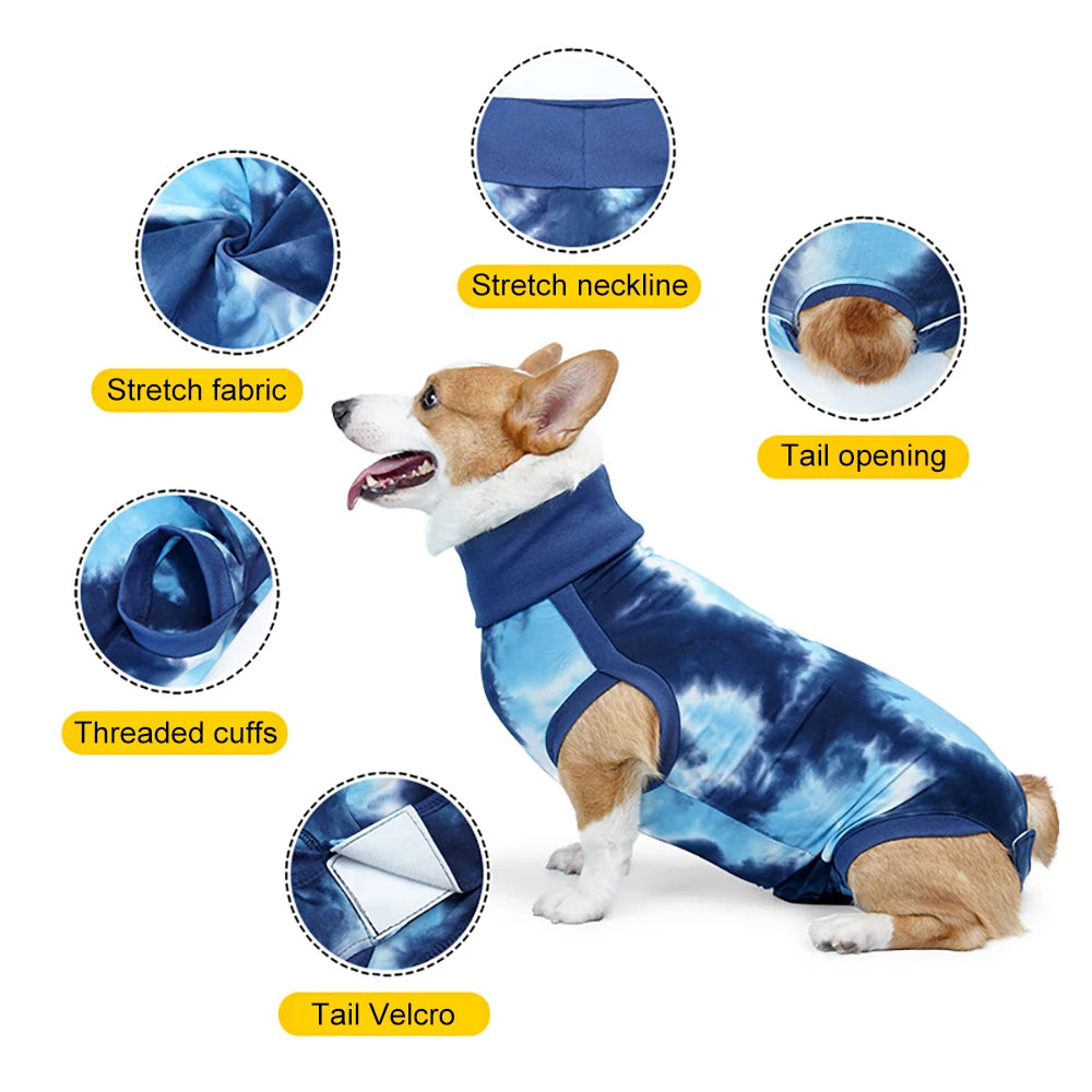 Dog Recovery Suit - Surgical Bodysuit for Abdominal Wounds and Post-Surgery Care AnniePaw Wear