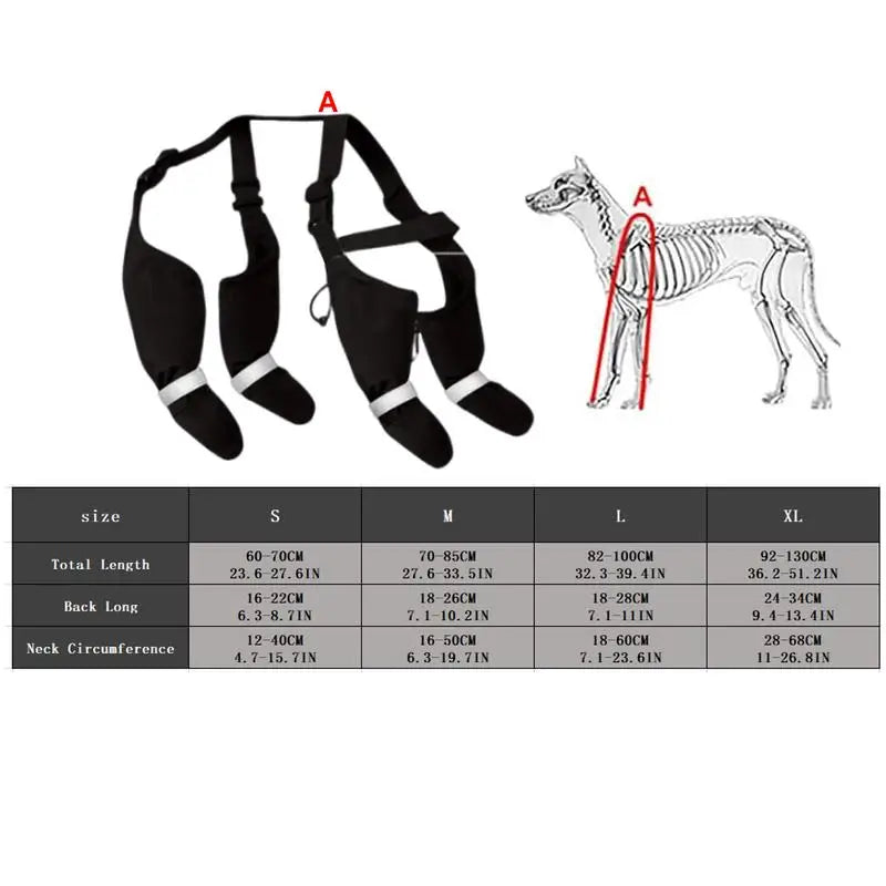 Reflective Dog Suspender Boots - Non-Slip Adjustable Walking Shoes AnniePaw Wear