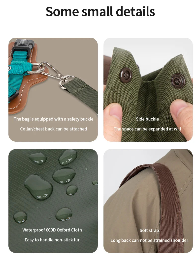 Anniepaw Portable Cat Carrier with Folding Silicone Bowls Travel Handbag AnniePaw Wear