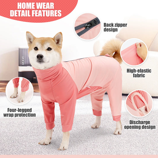 Dog Pajamas - Four-Legged Cotton Jumpsuit for Small, Medium & Large Dogs - AnniePaw Wear