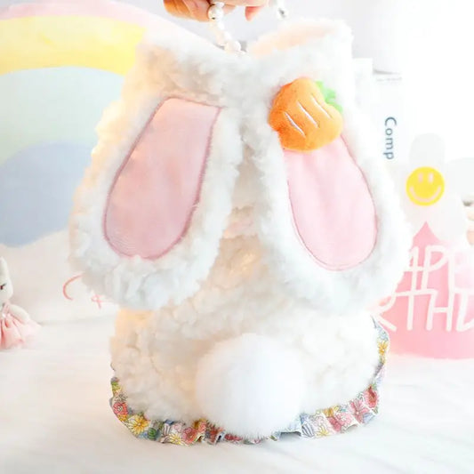 Anniepaw Easter Bunny Plush Dress for Small Dogs Autumn Winter