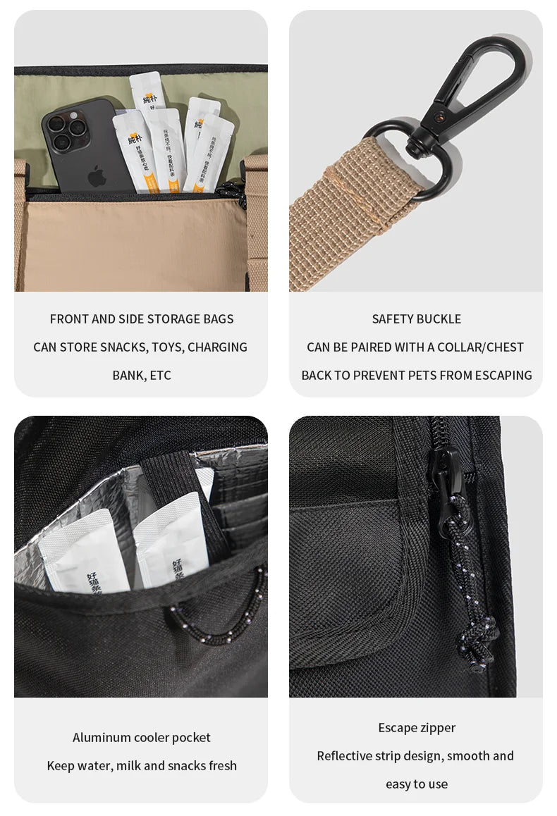 Anniepaw Soft Portable Breathable Carrier Safety Zippers AnniePaw Wear