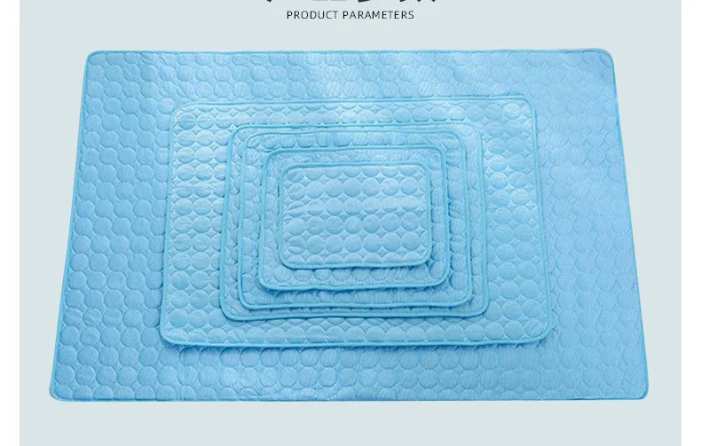 Summer Pet Cooling Mat Breathable Ice Blanket for Dogs Cats Pets Sleep Cold Bed Washable Ice Silk Pads Cushion Pet Accessories AnniePaw Wear
