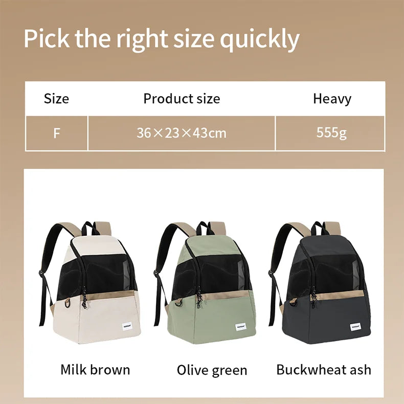 Anniepaw Lightweight Canvas Cat Backpack Breathable Outdoor Travel AnniePaw Wear