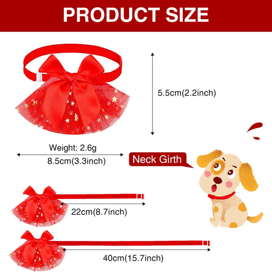 AnniePaw 50/100pcs Lace Dog Cat Bowties Fashion Grooming Accessories AnniePaw Wear