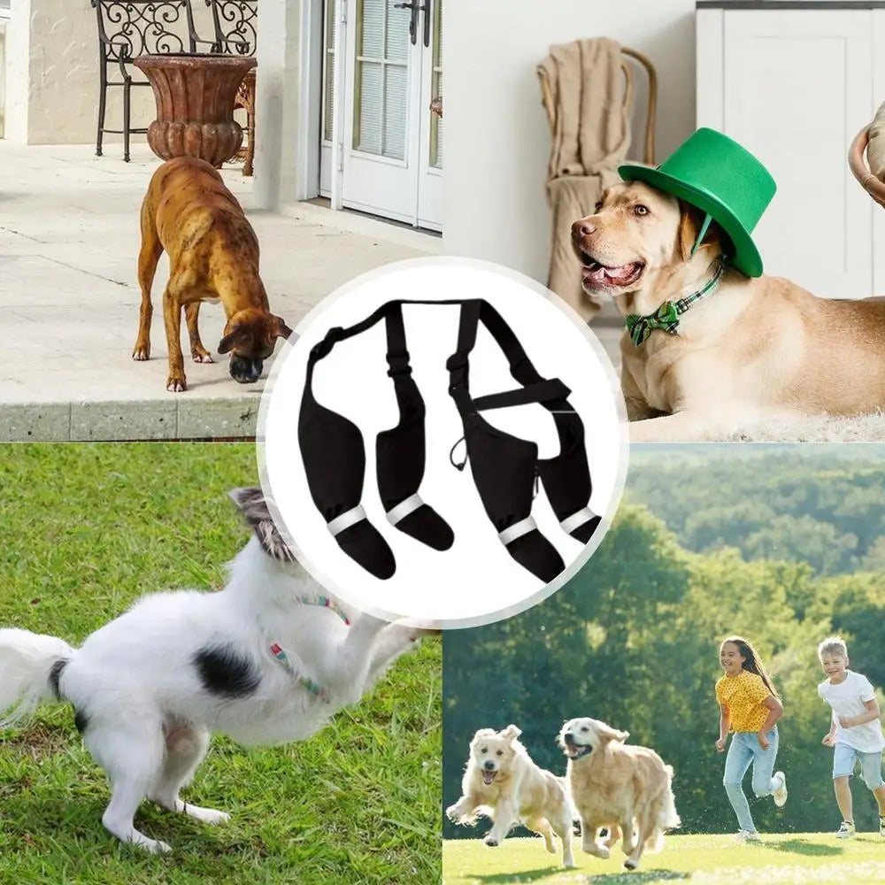 Reflective Dog Suspender Boots - Non-Slip Adjustable Walking Shoes AnniePaw Wear