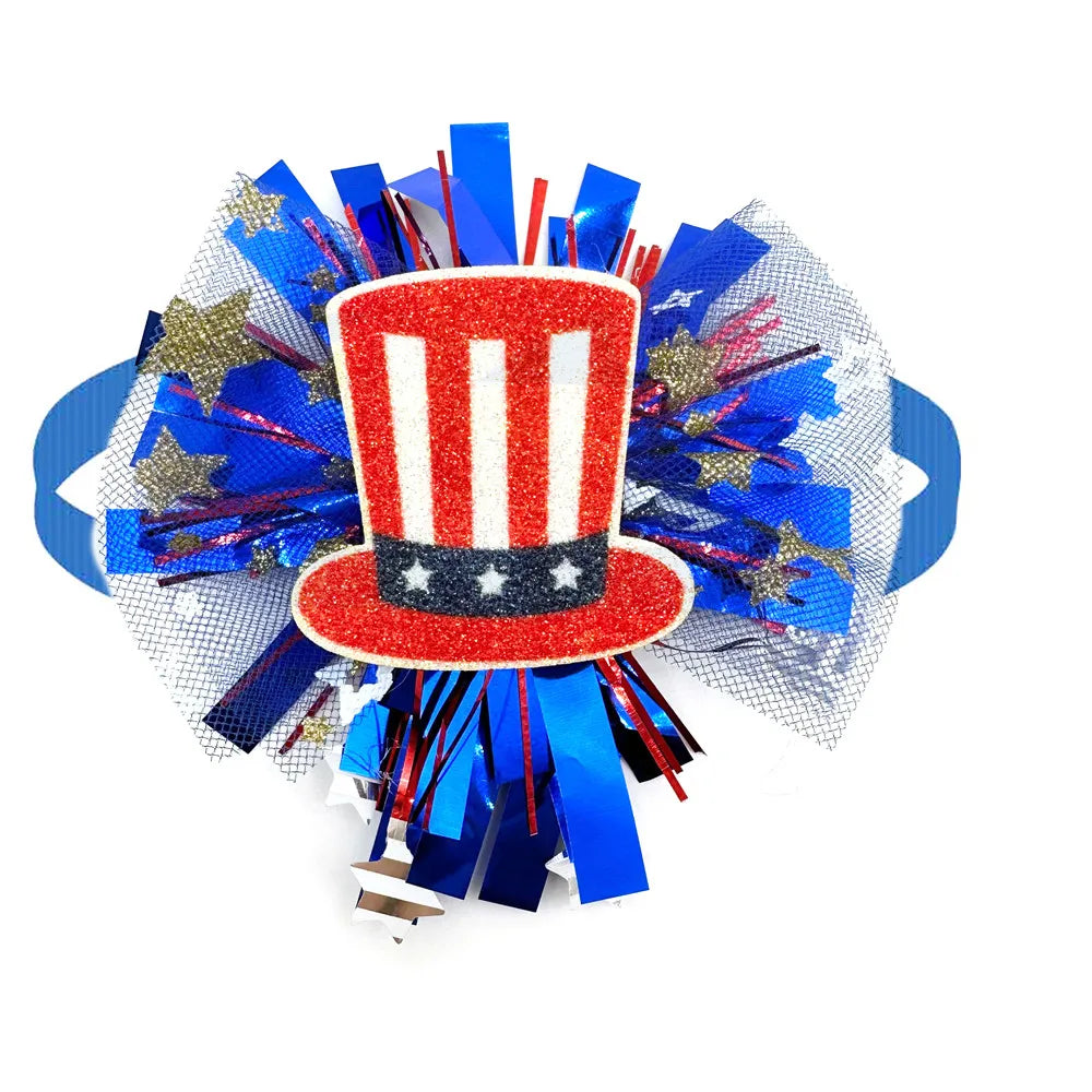 50pcs American Independence Day Pet Bowtie Small Dog Neckties Cat Puppy Party Decorations Bowties Adjustable Dog Collar Grooming AnniePaw Wear