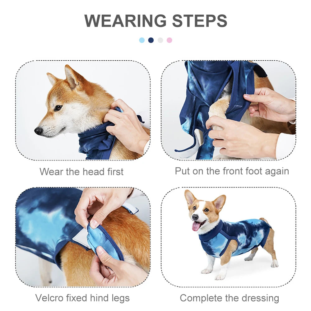 Dog Recovery Suit - Surgical Bodysuit for Abdominal Wounds and Post-Surgery Care AnniePaw Wear