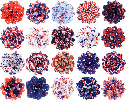 50PCS Removable Dog Bowtie For 4th July Dog Bows Dogs Pets Collar Accessories Small Dog Cat Bow Tie For American Independence Day AnniePaw Wear