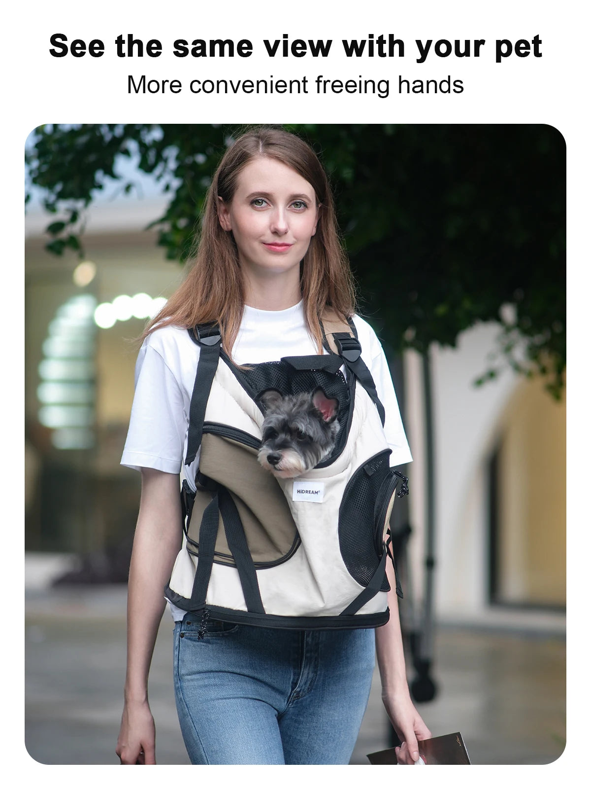 Anniepaw Breathable Canvas Carrier Backpack Dog Cat Chest Sling AnniePaw Wear