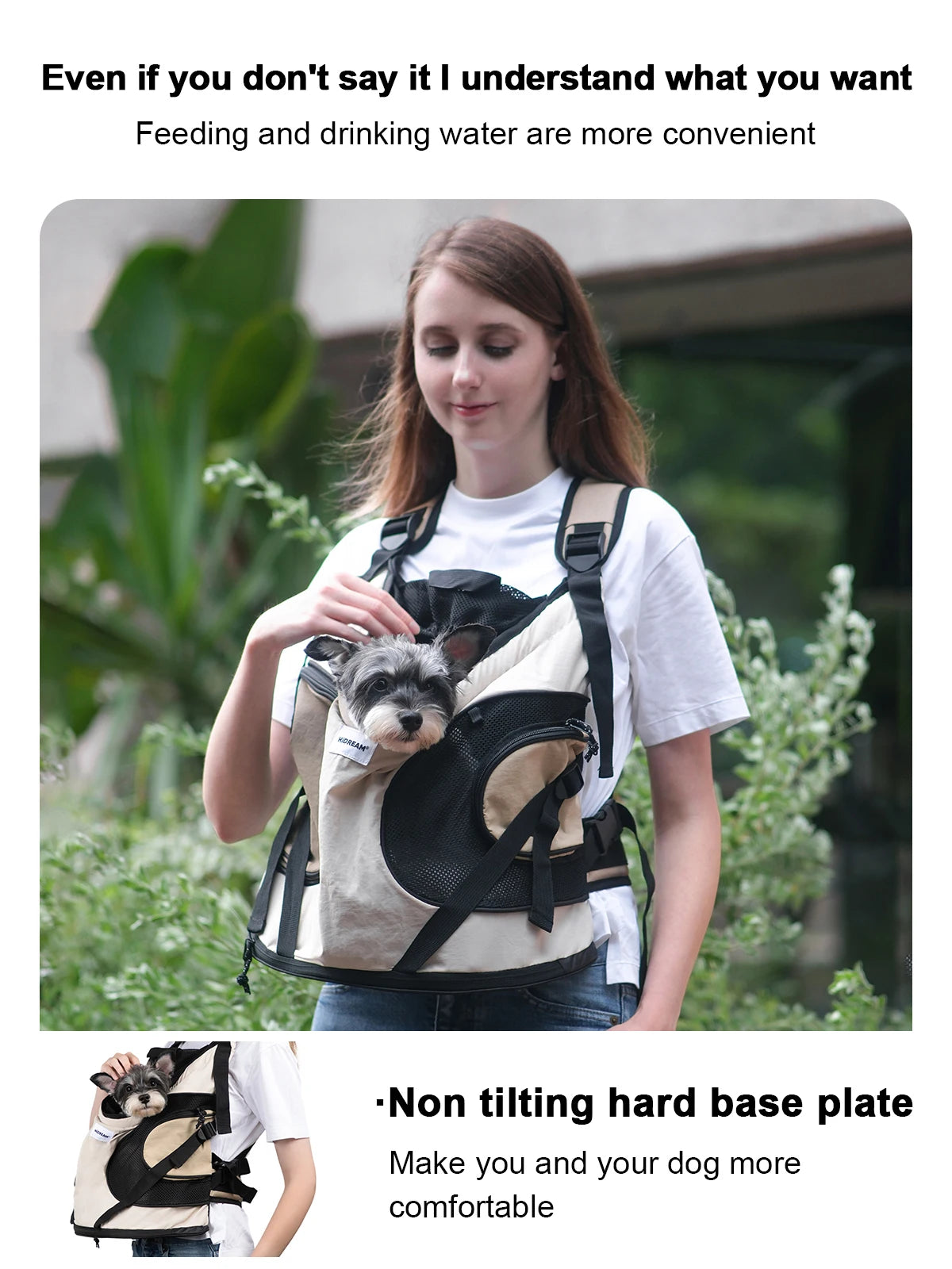 Anniepaw Breathable Canvas Carrier Backpack Dog Cat Chest Sling AnniePaw Wear