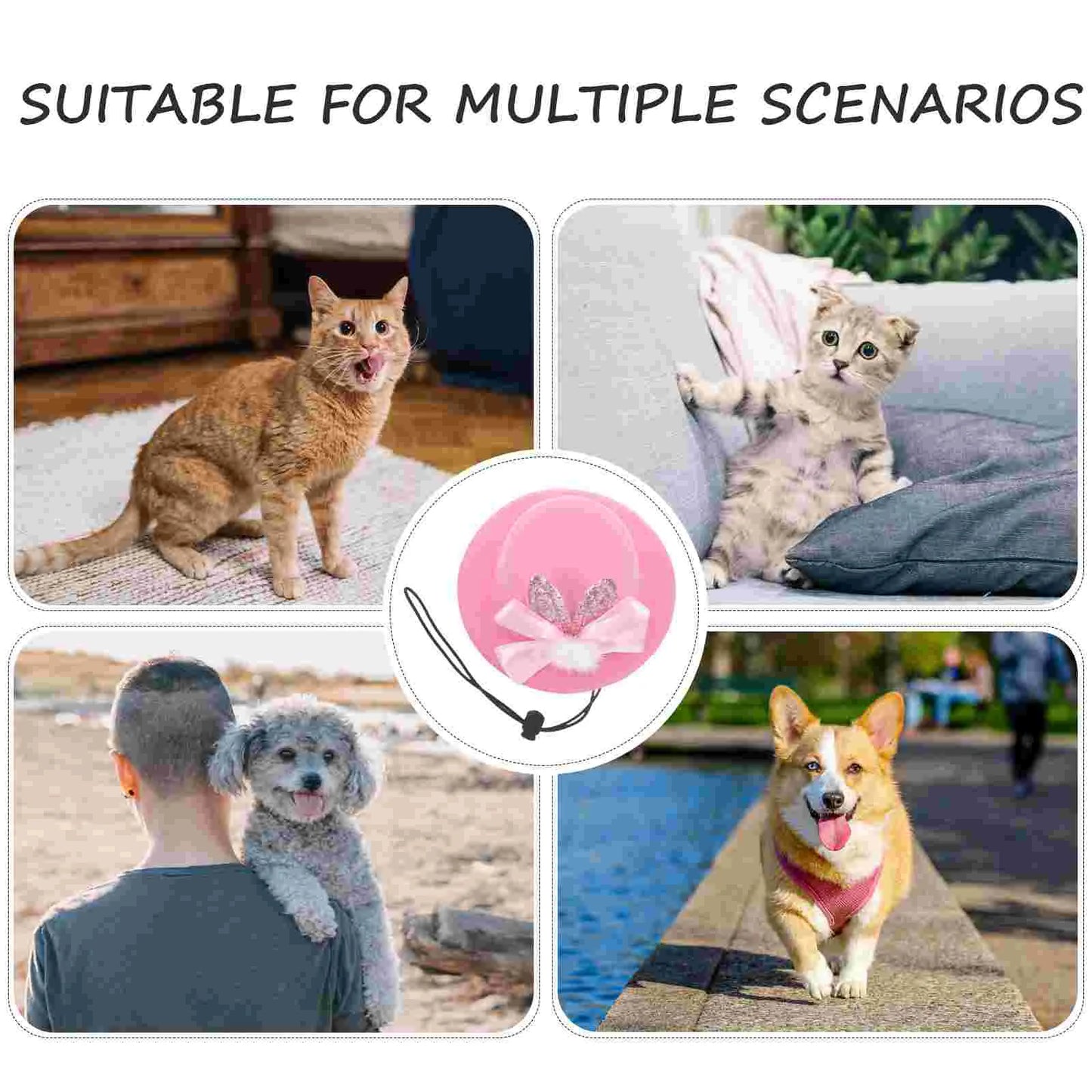 AnniePaw Adjustable Pet Easter Hat Bunny Ear Dog Puppy Photo Prop AnniePaw Wear