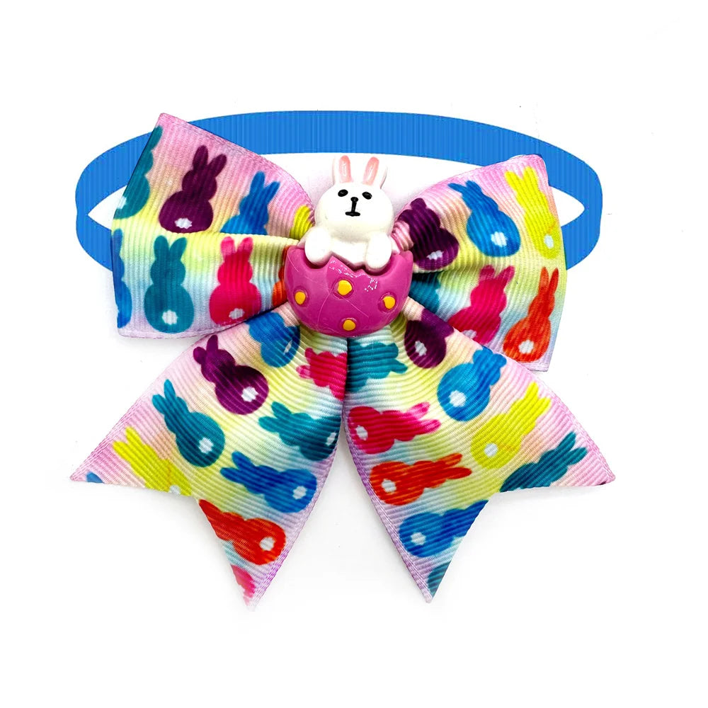 Easter Small Dog Bow Ties 30/50 pcs Eggs Rabbit Neck Tie Grooming Supplies Anniepaw AnniePaw Wear