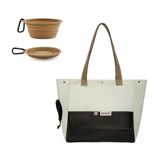 Anniepaw Portable Cat Carrier with Folding Silicone Bowls Travel Handbag AnniePaw Wear