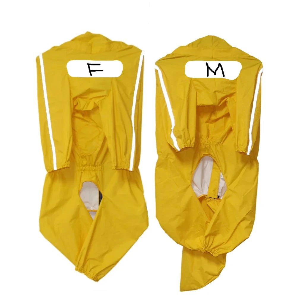 Dog Raincoat with Visible Hat and Removable Tail Bag Adjustable Coat for Large and Medium Dogs Male and Female Different Styles AnniePaw Wear