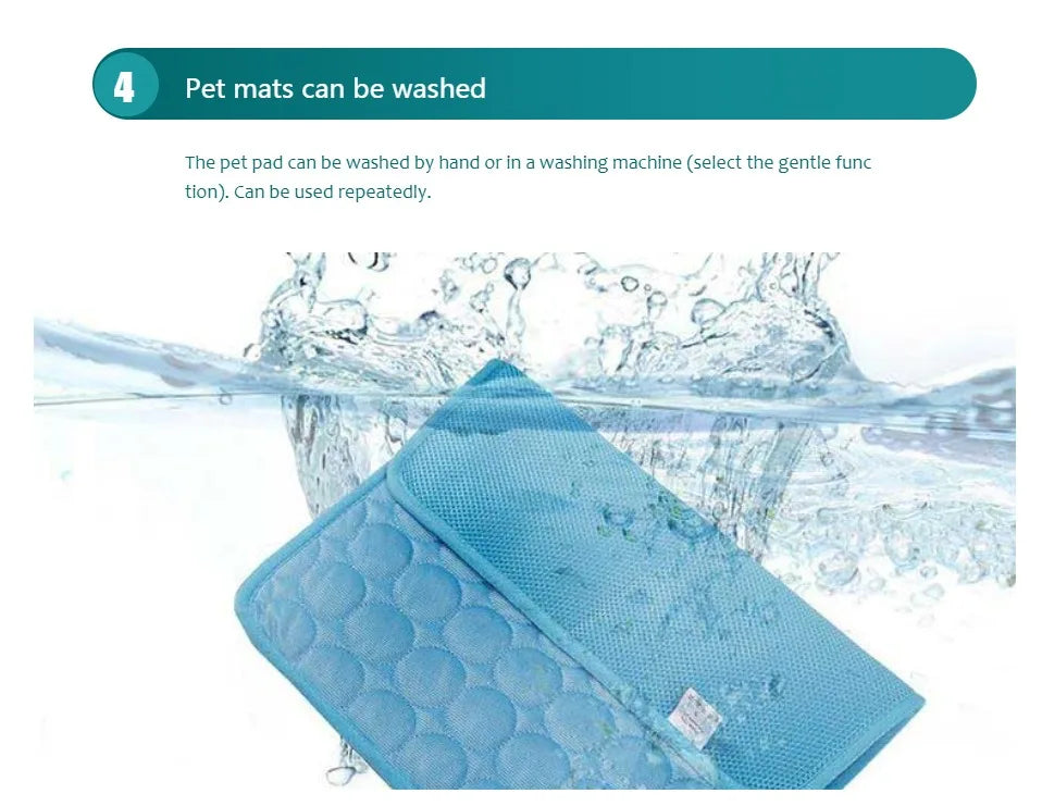 Dog Cooling Mat Summer Pet Cold Bed Extra Large For Small Big Dogs Pet Accessories Cat Durable Blanket Sofa Cat Ice Pad Blanket AnniePaw Wear