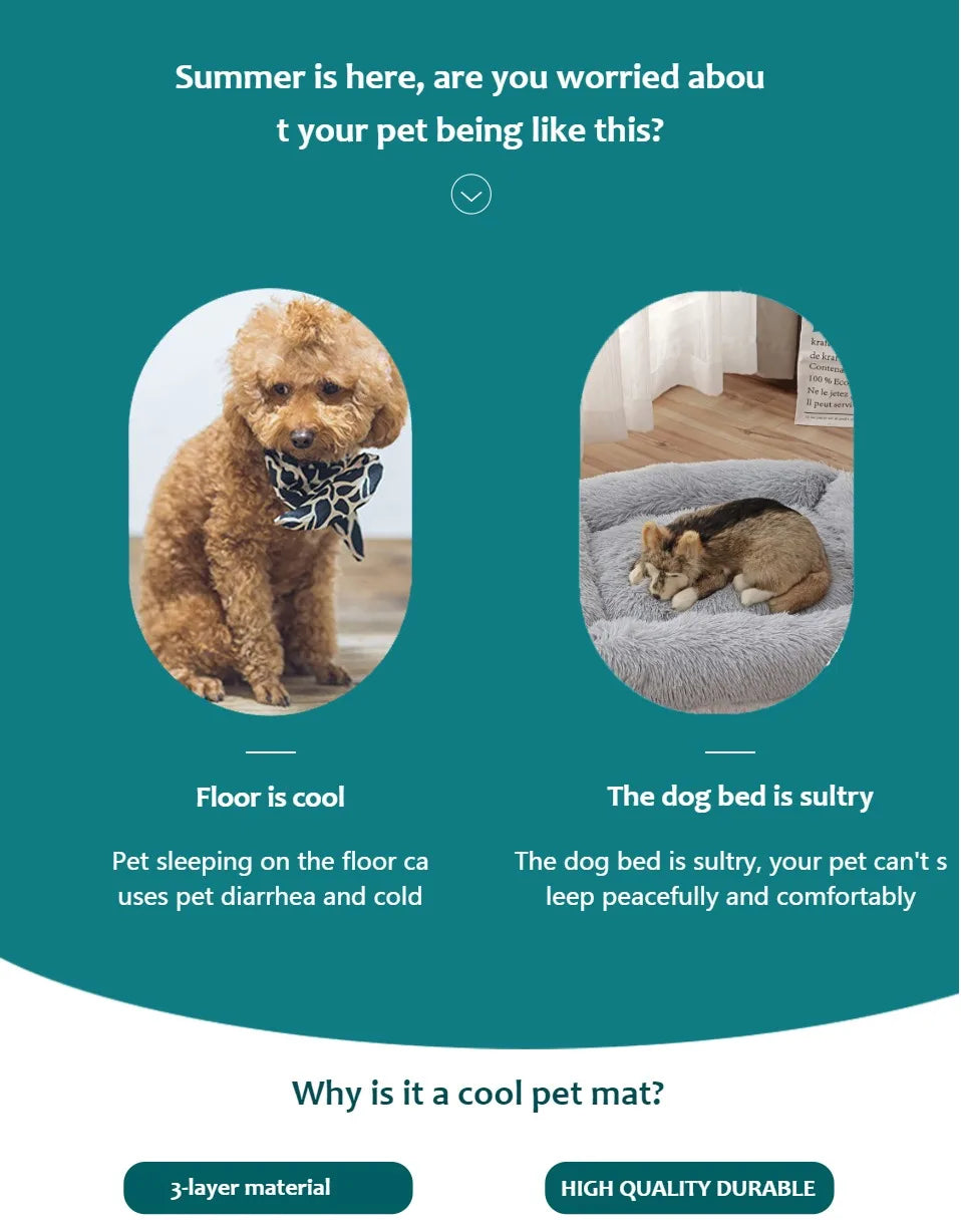 Dog Cooling Mat Summer Pet Cold Bed Extra Large For Small Big Dogs Pet Accessories Cat Durable Blanket Sofa Cat Ice Pad Blanket AnniePaw Wear