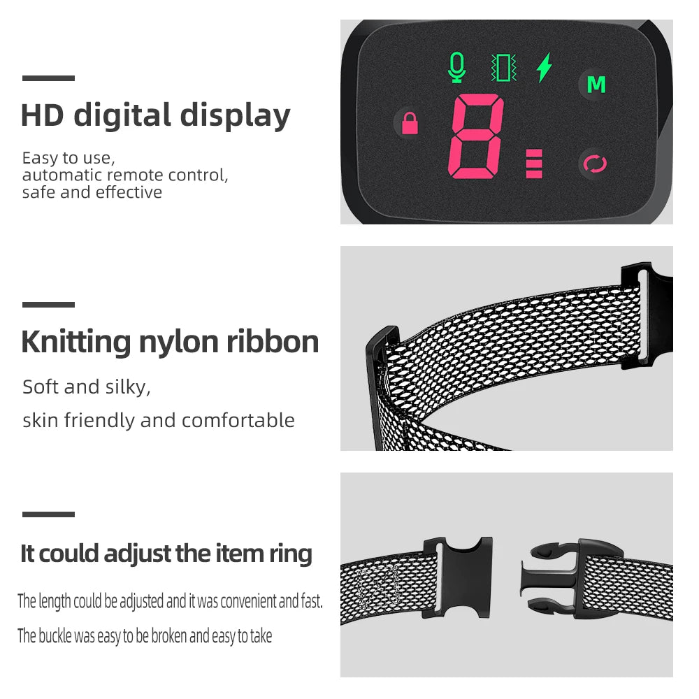 Smart Anti-Barking Dog Collar - Rechargeable Waterproof with Display AnniePaw Wear