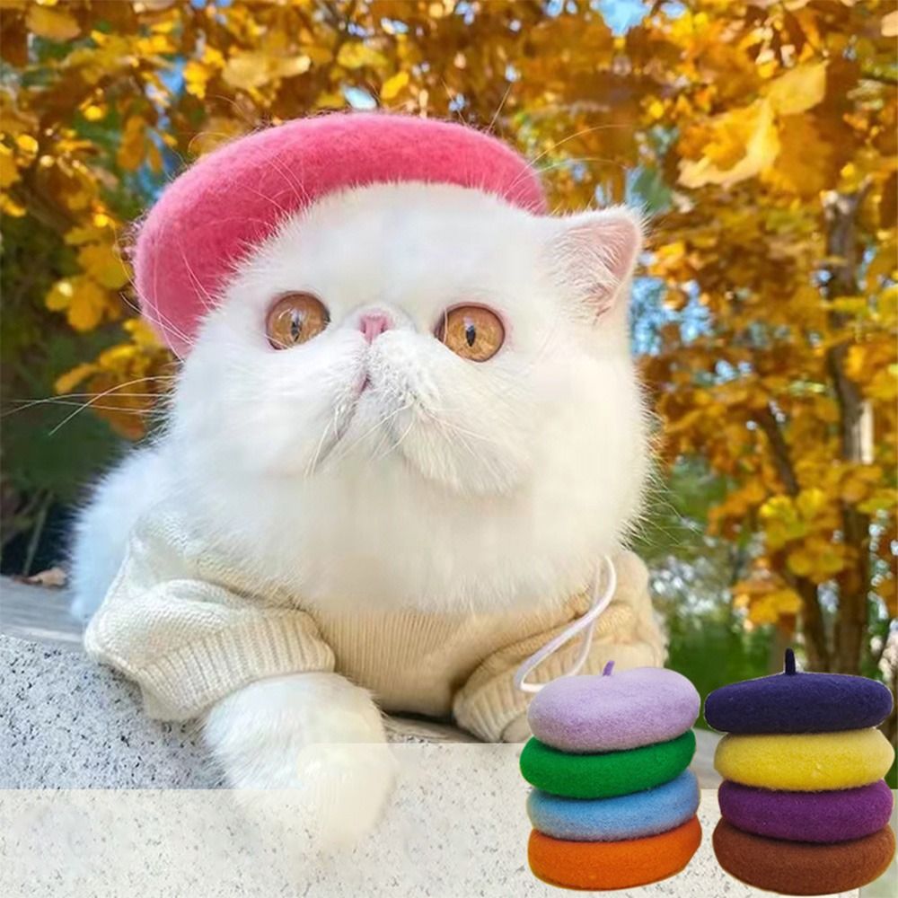 Anniepaw Cute Winter Leather Adjustment Dog Beret Hat Dog Ear Muffs Headgear Cap AnniePaw Wear
