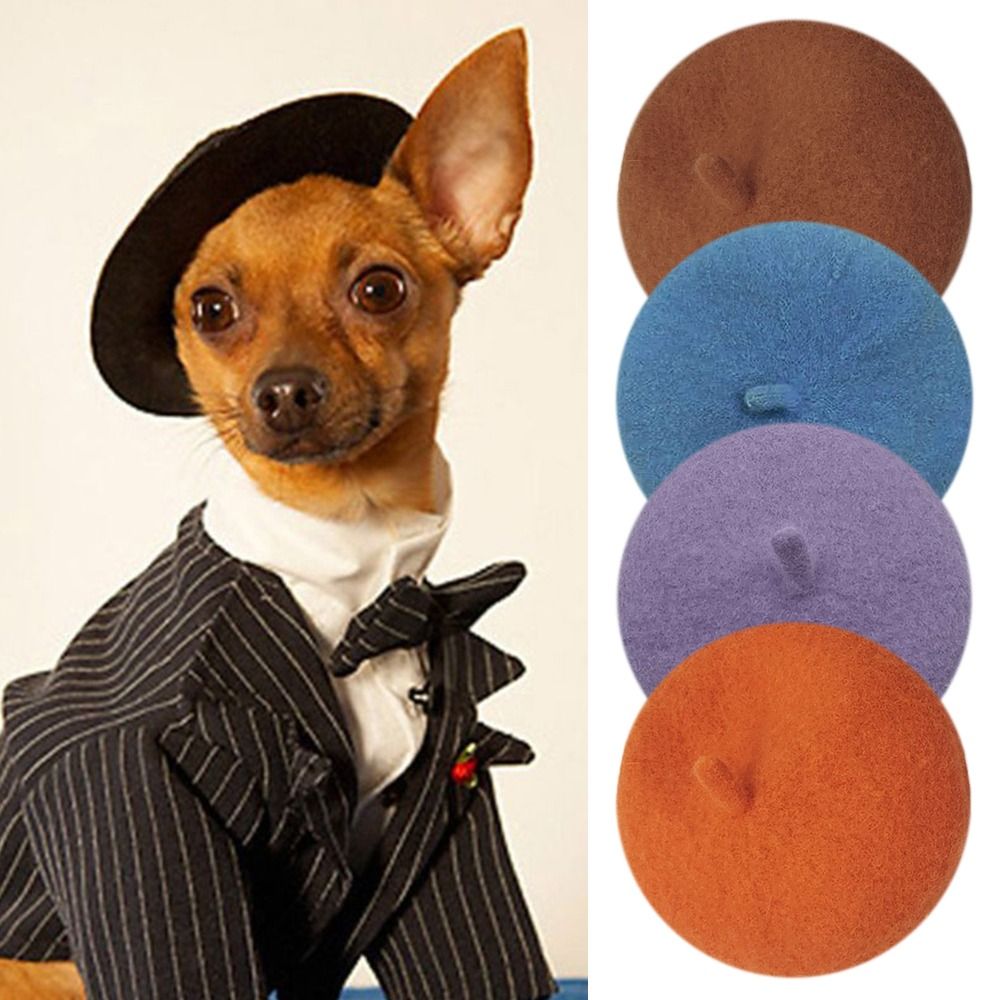 Anniepaw Cute Winter Leather Adjustment Dog Beret Hat Dog Ear Muffs Headgear Cap AnniePaw Wear