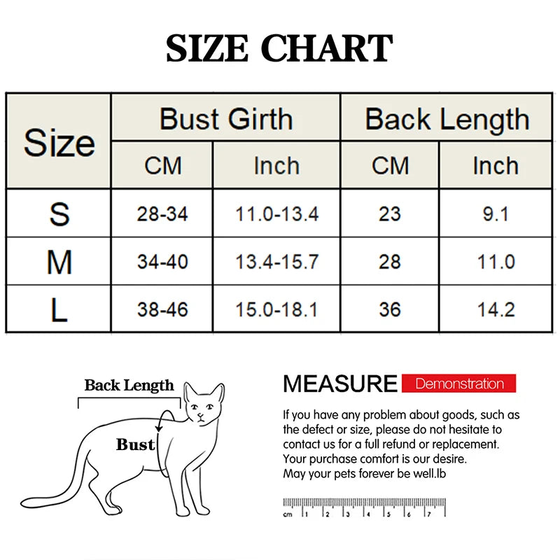 AnniePaw Cat Weaning Suit Anti-Licking Soft Recovery Jumpsuit AnniePaw Wear