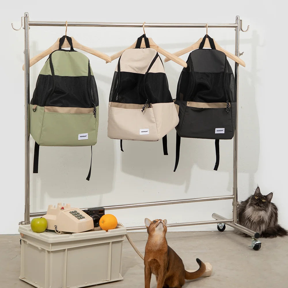 Anniepaw Lightweight Canvas Cat Backpack Breathable Outdoor Travel AnniePaw Wear