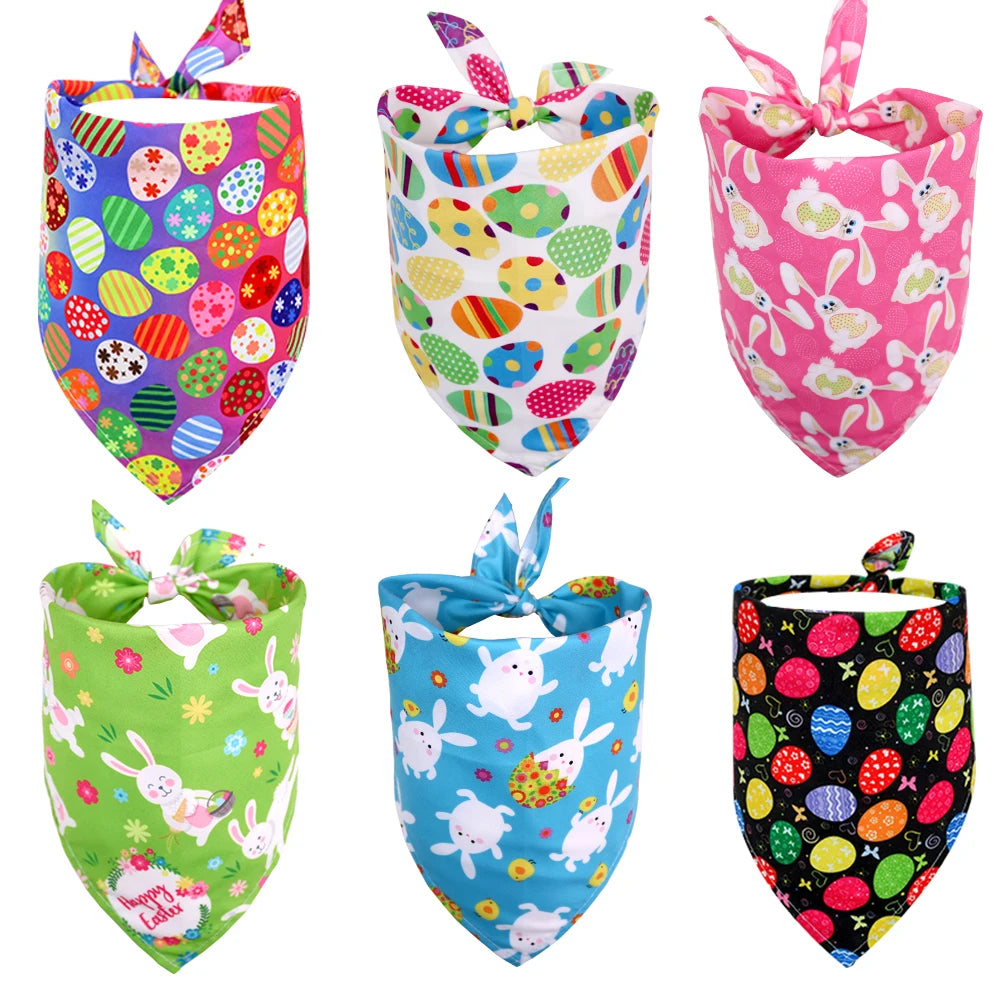 AnniePaw 30pcs Easter Rabbit Dog Bandanas Scarf for Small Dogs Pet Grooming Accessories AnniePaw Wear
