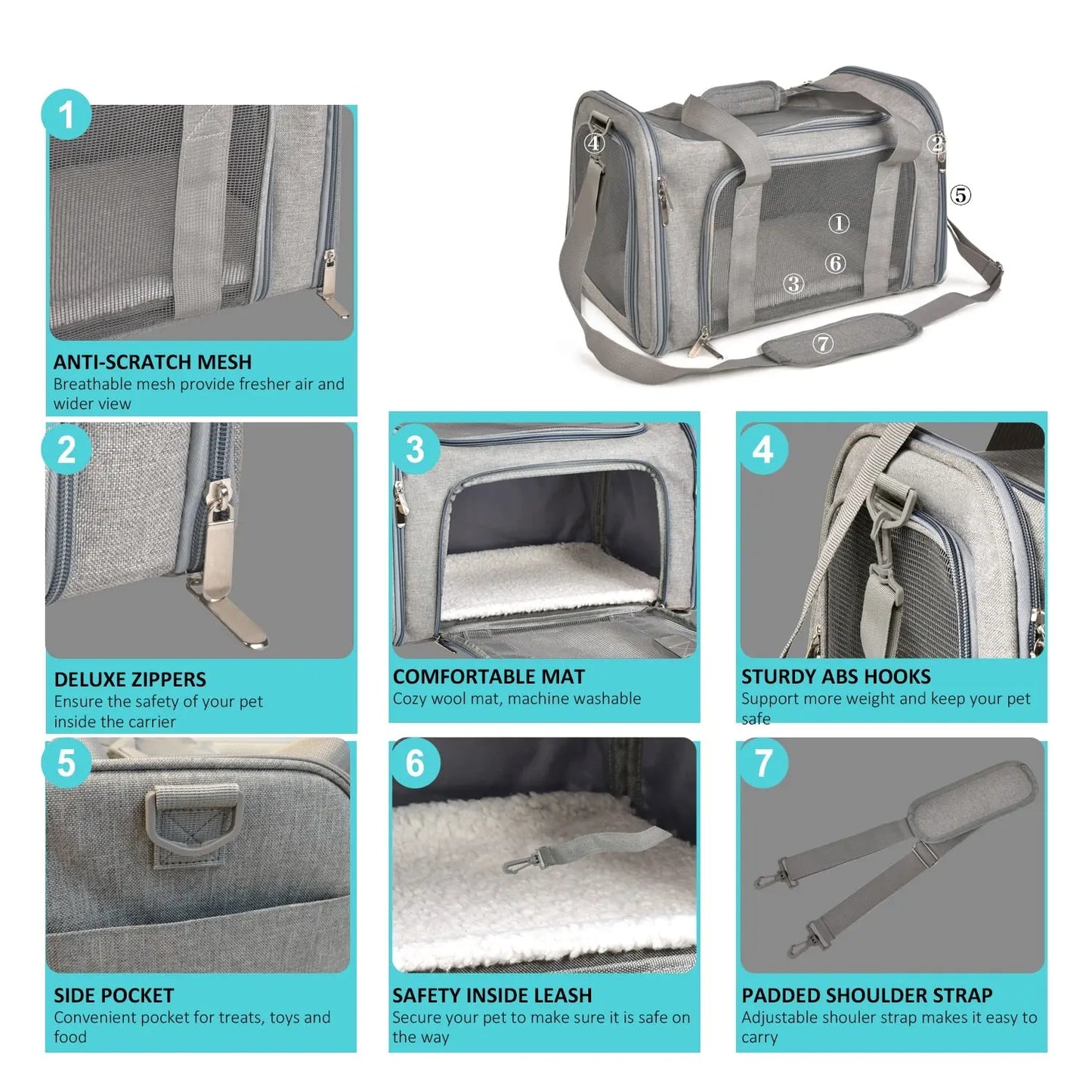 Anniepaw Airline Approved Soft Side Dog Carrier Backpack for Small Pets AnniePaw Wear