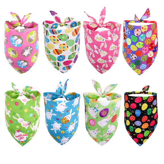 AnniePaw 30pcs Easter Rabbit Dog Bandanas Scarf for Small Dogs Pet Grooming Accessories AnniePaw Wear