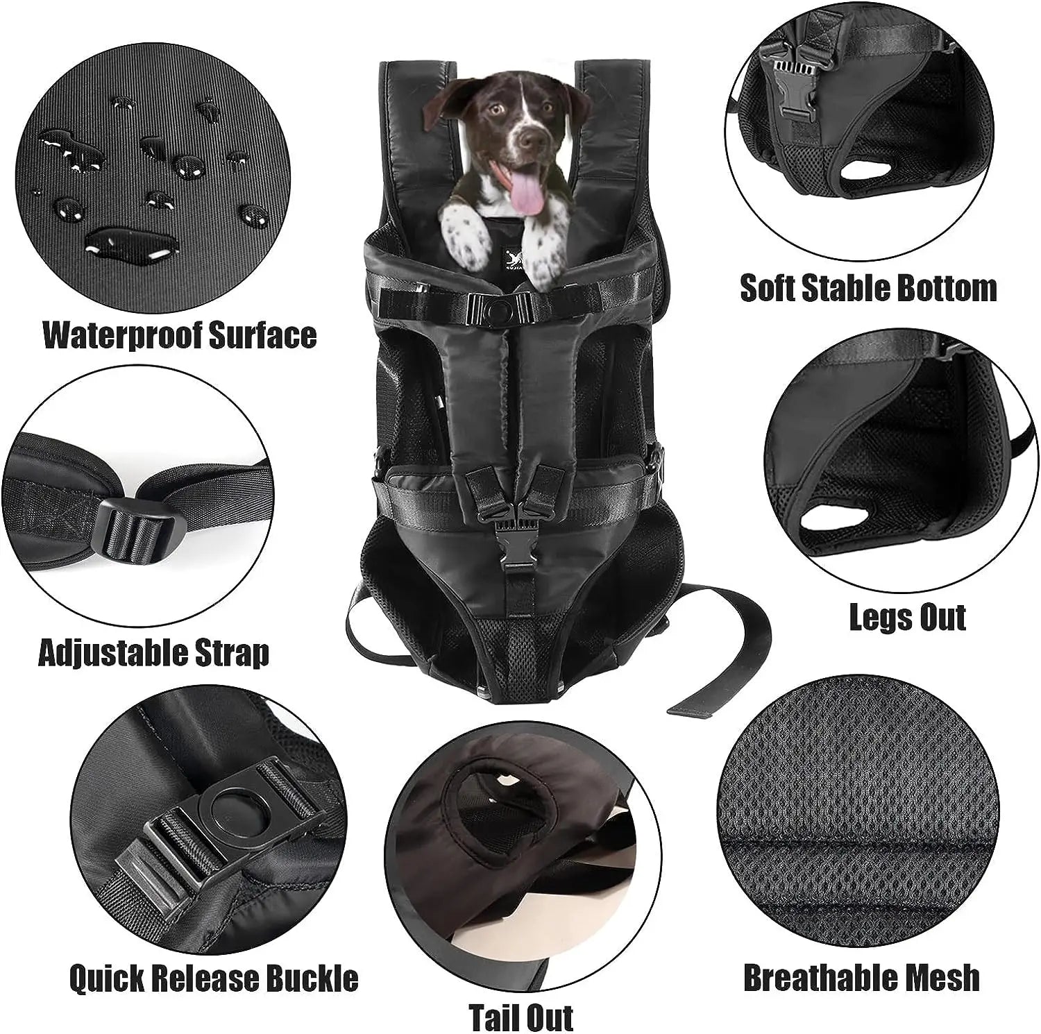 Anniepaw Portable Breathable Dog Bag Front Travel Adjustable Backpack Pet Carriers AnniePaw Wear
