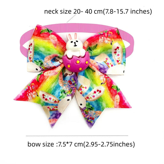 Easter Small Dog Bow Ties 30/50 pcs Eggs Rabbit Neck Tie Grooming Supplies Anniepaw AnniePaw Wear