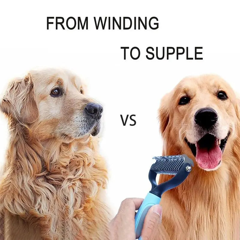 Anniepaw Double-sided Dog Brush: Undercoat Comb for Long Curly Hair in Dogs and Cats AnniePaw Wear