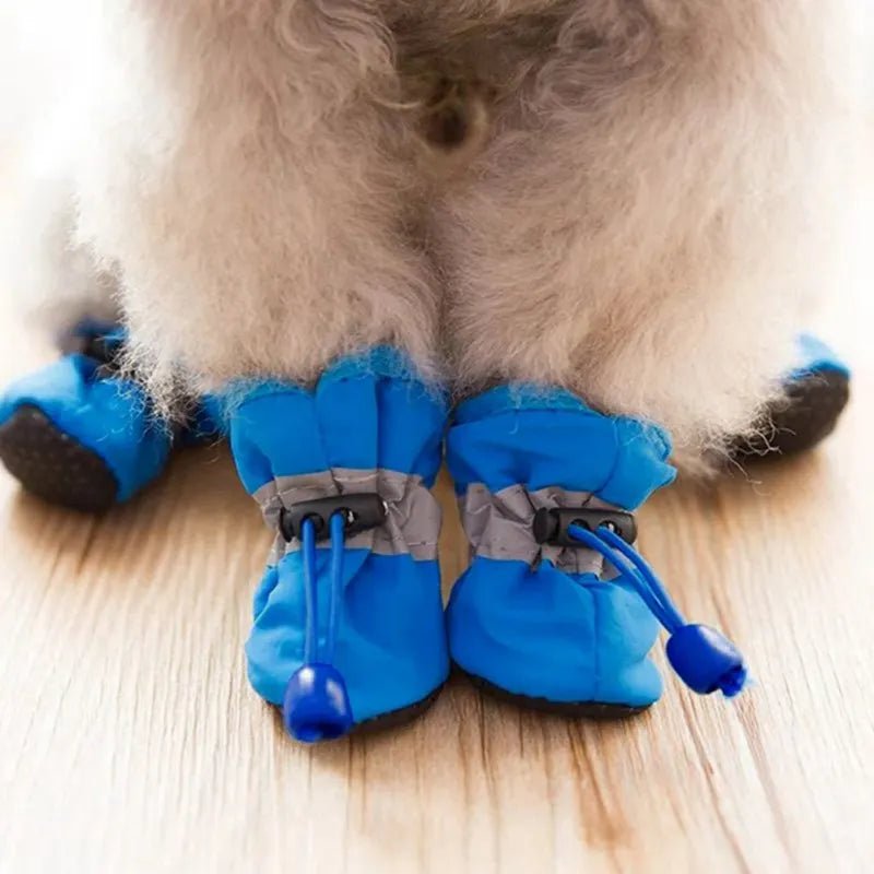 4pcs Antiskid Puppy Shoes Pet Protection Soft-soled Pet Dog Shoes Winter Prewalkers Soft Supplies Pet Paw Care - Annie Paw WearShoes &Boots &SocksAnnie Paw Wear